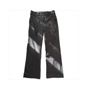 Lee Women's Jeans 10 Medium Mid Rise Flare No Gap Waist Charcoal Black Grunge